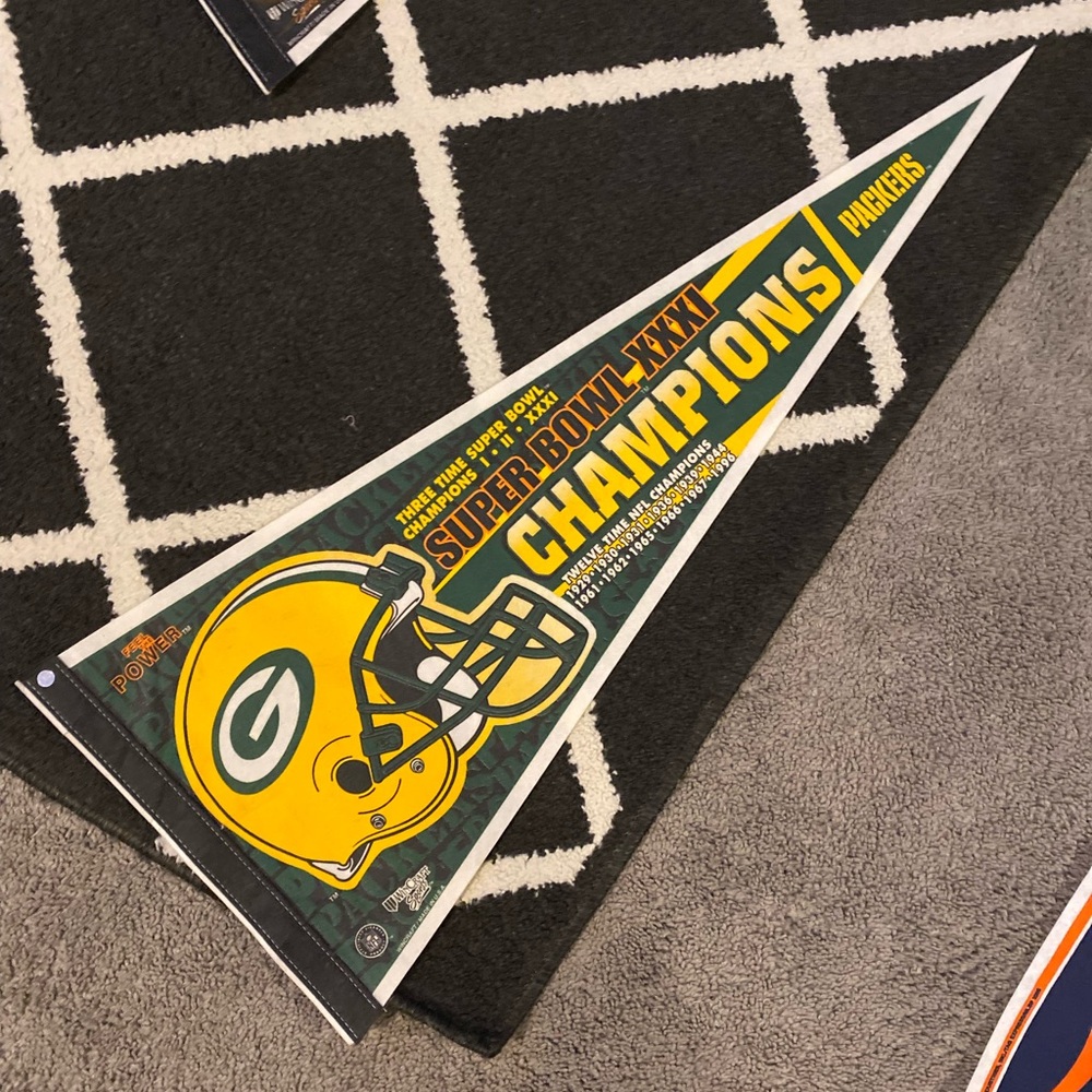 Vintage Green Bay Packers Super Bowl XXXI 30”X 12” Pennant